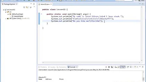 Learn Java Programming - Screen Output New Lines and Tabs