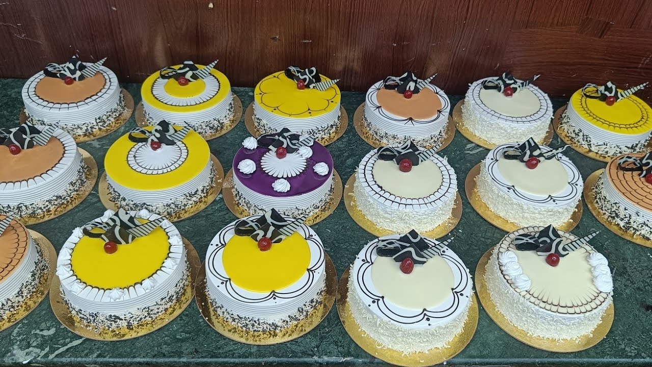 White forest cake design half kg round live video 