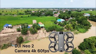Dji neo 2 camera test , Feature track cycling follow , High quality Camera 4K 60fps ❤️👍