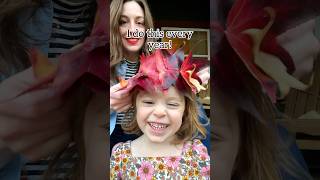 How to make an Autumn leaf crown! 🍁#autumnleaves #fallvibes
