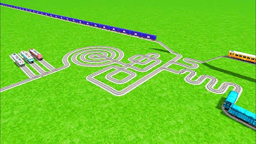 💝 ONE TRACK FACE TO FACE SIX TRAIN CIRCLE ROUND ZIG ZAG TRACKS 🐍 RAILROAD TRACKS RAILWORK BEANG 