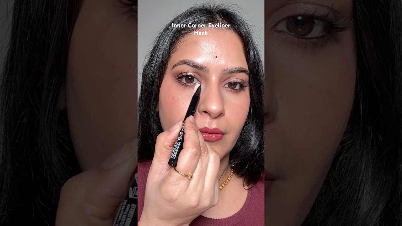 Easy Inner Corner Eyeliner Hack😮 