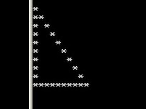 c program Star triangle frame pyramid.