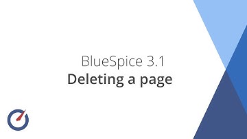 BlueSpice 3.1 - Deleting a page