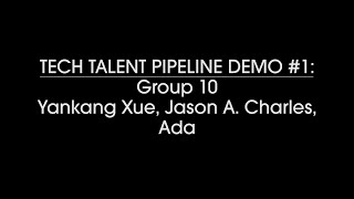T.T.P Demo Project 1 - Group 10: Yankang Xue, Jason A  Charles, Ada Maldonado, Pengdwende Guira