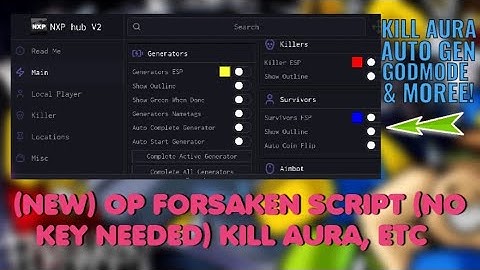 ⚡ (NEW) OP Forsaken Script (No Key 2025) Kill Aura, GodMode, Inf Stamina, Auto Gen, ESP, Tp & More!