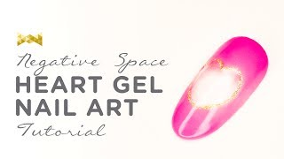 (www.NEIRU.me) &#39;Negative Space Heart Nail Art Design&#39; - &#39;THE NAIL ROOM&#39; Gel Nail Tutorial