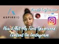 How I Got My First Sponsored Content For Instagram !! Small Influencer || AspireIQ