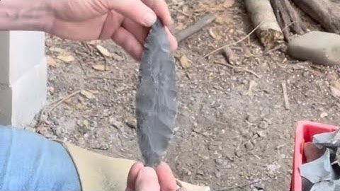 Solutrean biface, part 2 (to finished point)