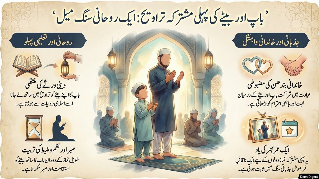 Baap aur Bete ki Pehli Mushtarqa Taraweeh #motivational 