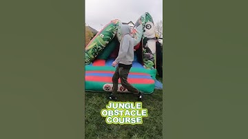 Jungle 🦁🐯 Obstacle Course  #bouncy #bouncyhouse #obstaclecourse  #fun
