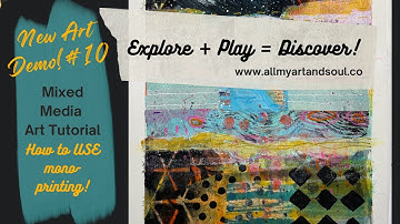 Mixed Media Art - How to Use COLOUR AND Create Your Own Collage Papers - Fun and Easy!