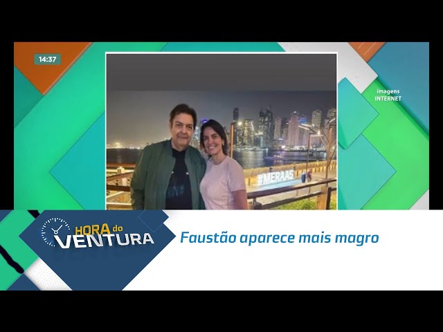 Faustão aparece mais magro em foto ao lado da esposa em Dubai