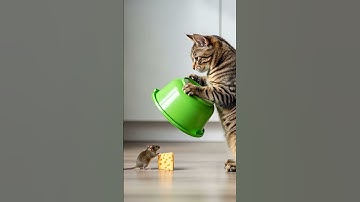 Shocking! 😱😱The cat sets a trap and waits in silence やばすぎ！😱😱猫は罠を仕掛けて静かに待っている #shorts #tabbycat #trap