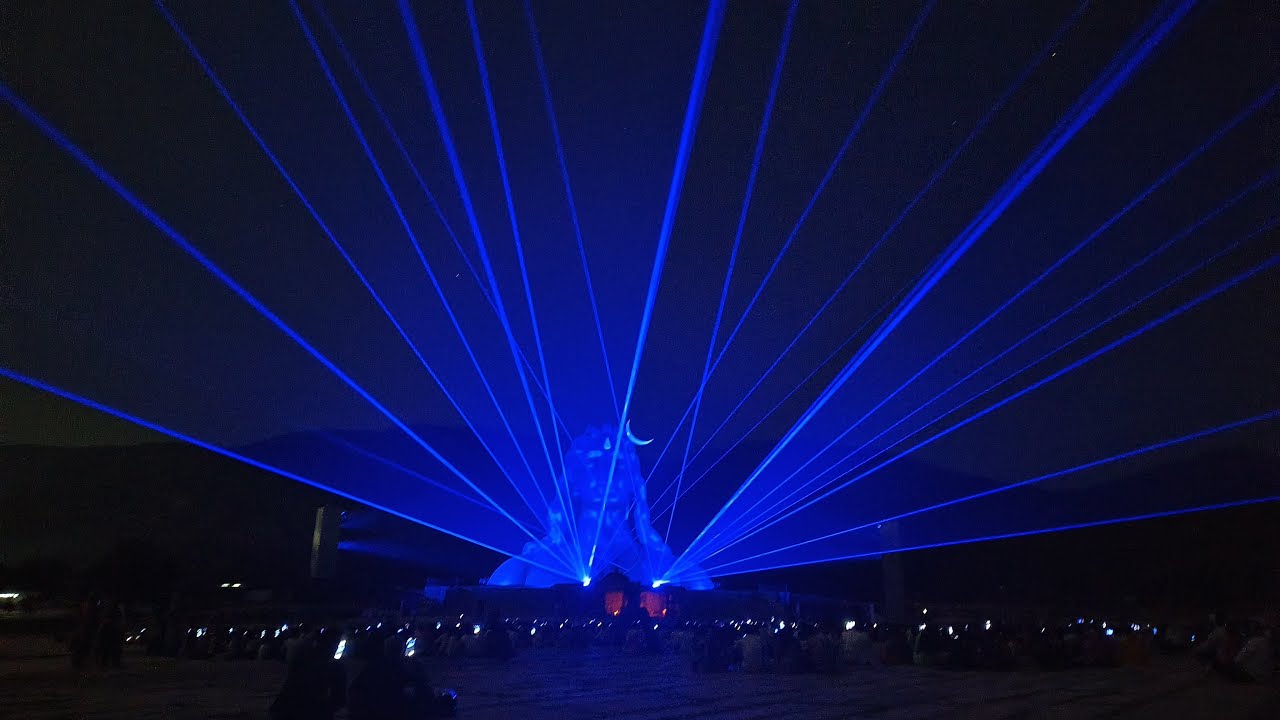 Mesmerizing Laser Show At Adiyogi Statue Lord Shiva Light Show Isha mesmerizing-laser-show-at-adiyogi-statue-lord-shiva-light-show-isha