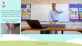 Playing Note Mi and Re (Recorder tutorial for beginners), Lesson 3.