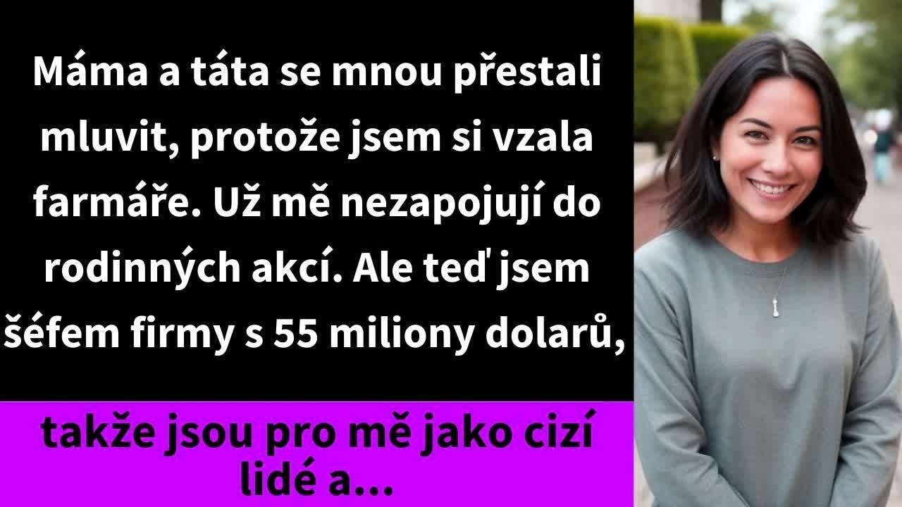 Můj otec mi před osmnácti lety řekl: „Už pro nás nejsi dcera. Jsi jen chudá farmářka, která si vzala chudého farmáře.“ Stála jsem tehdy na prahu jejich domu v slzách a s prázdnýma rukama. Dnes se...