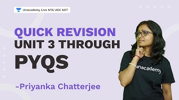 Quick Revision Unit 3 through PYQs | UGC NET CS | Priyanka Chatterjee | NTA UGC NET | Unacademy Live