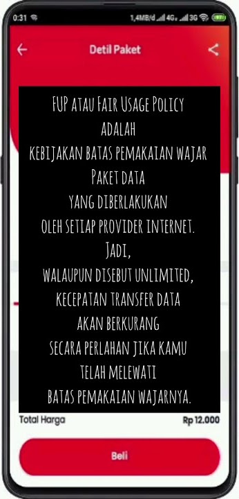Apa artinya FUP atau biasa juga disebut Fair Usage Policy