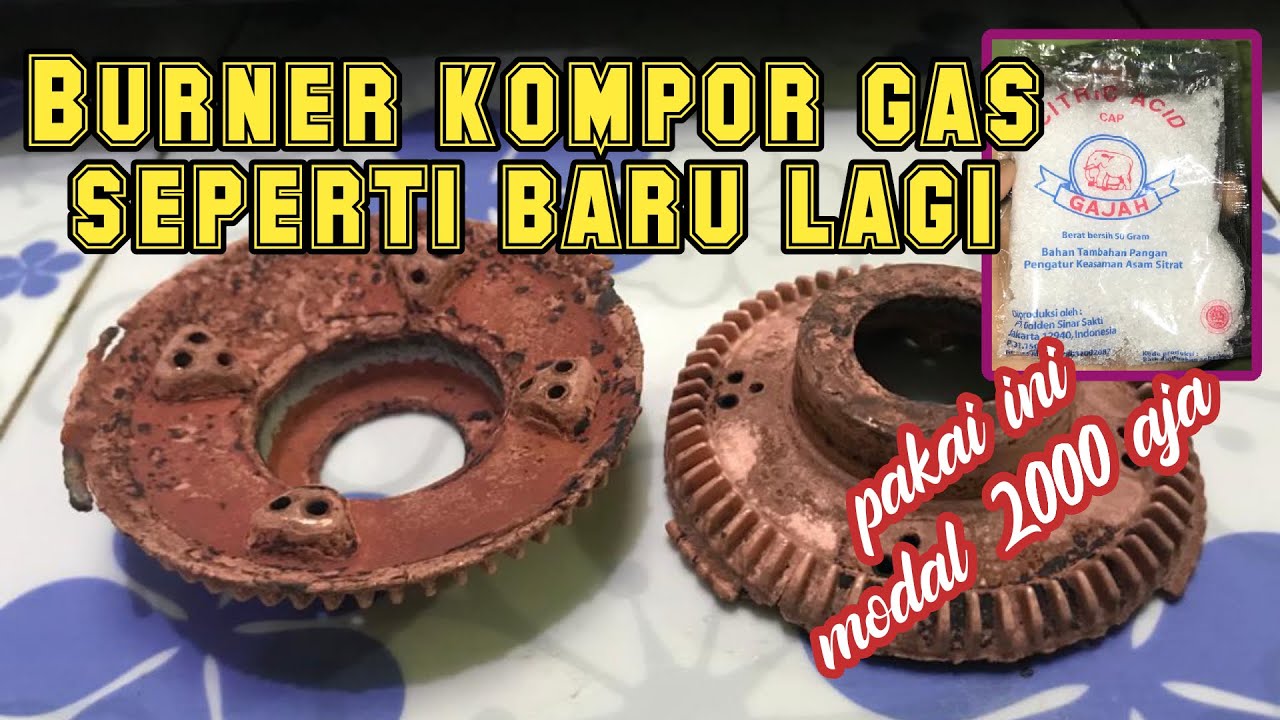 cara bersihkan burner kompor gas