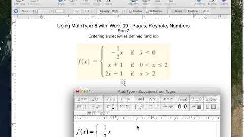 Using MathType in iWork 09 Part 2 of 3