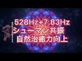 【528Hz+7.83Hzシューマン共振】肩こり・腰痛・神経痛緩和、自然治癒力UP