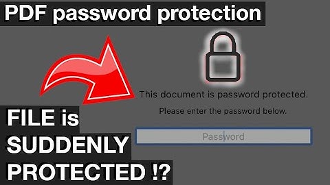 Fixing sudden PDF Password Protection on Mac Computers (How to fix)