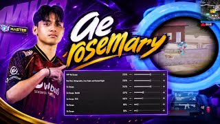 AE ROSEMARY 🤯 New Update 4.3 Best Sensitivity 🎯 Zero Recoil Sensitivity Bgmi/Pubg 🚨