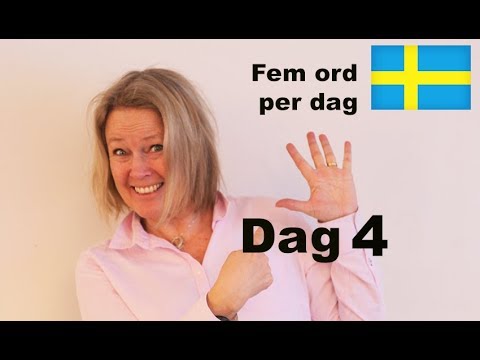 Learn Swedish - Day 4 - Five words per day - Swedish A1 CEFR - Learn Swedish! Free