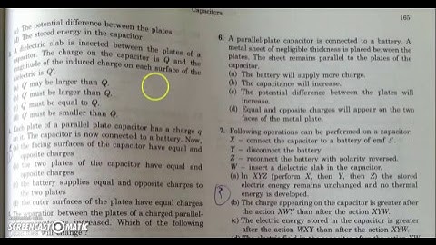 H C VERMA CAPACITORS OBJECTIVE - 2 IITJEE, AIPMT, NEET, AIIMS, CBSE, CLASS 12TH