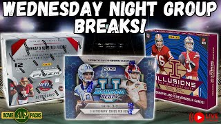 WEDNESDAY NIGHT LIVESTREAM! 2023 Sports Card Group Breaks! Illusions Release Day & More!