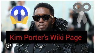 Did Diddy Have Kim Porter's Wiki Page Erased #cassie #kimporter #diddy #music Net Worth