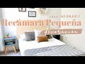 DECORACIÓN RECÁMARA PEQUEÑA CON POCO PRESUPUESTO | Casa Infonavit Rentada | Estilo Nórdico