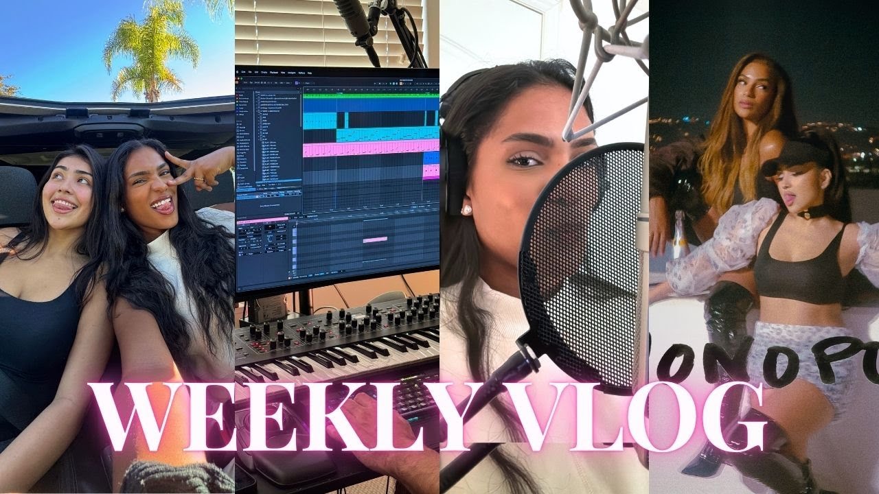 WEEKLY VLOG ♡ (making my first song with my best friend in LA!!! i was so nervy.. heres how it went)