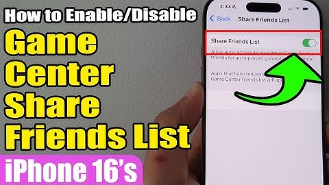 🎮 How to Enable/Disable Game Center Share Friends List on iPhone 16/16 Pro Max/iOS 18 📱