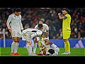 ردة فعل لاعبين ريال مدريد لحظة أصابه آلابا
