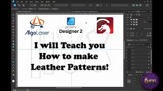 Learn how to create Leather Patterns Using Affinity Designer & Lightburn! Laser-Ready! Leather Craft