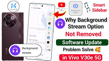 Vivo V30e 5g Not Remove Background Stream Option in YouTube | Background Stream Problem in Vivo V30e