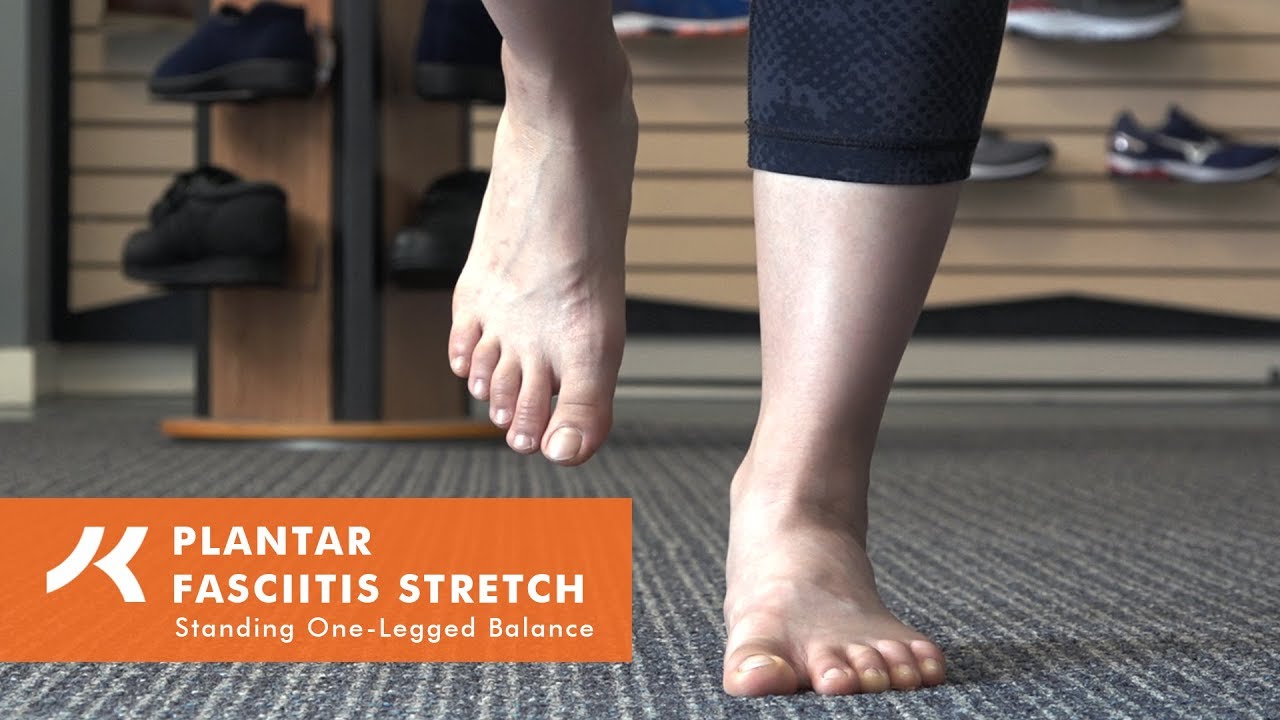 Plantar Fasciitis Stretch Standing One Legged Balance YouTube