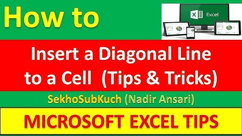 How to Insert a Diagonal Line to a Cell in Excel (Tips & Tricks) [Urdu / Hindi]