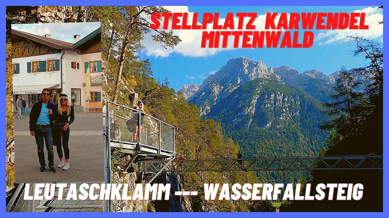 Bayern, Wohnmobil Stellplatz Karwendel Mittenwald, Leutaschklamm/ Geisterklamm, Wasserfallsteig,