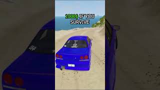 Car Vs Cliff Jump, Will You Survive?