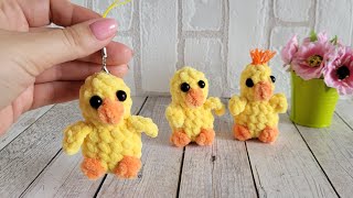 🐥За 10 Минут ⌛️Цыпленок Из Плюшевой Пряжи Крючком🐥Crochet Chicken Tutorial🐥Häkelhuhn