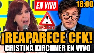 🔴¡URGENTE CRISTINA KIRCHNER EN VIVO REAPARECE Y CRÍTICA A MILEI! | FRAN FIJAP