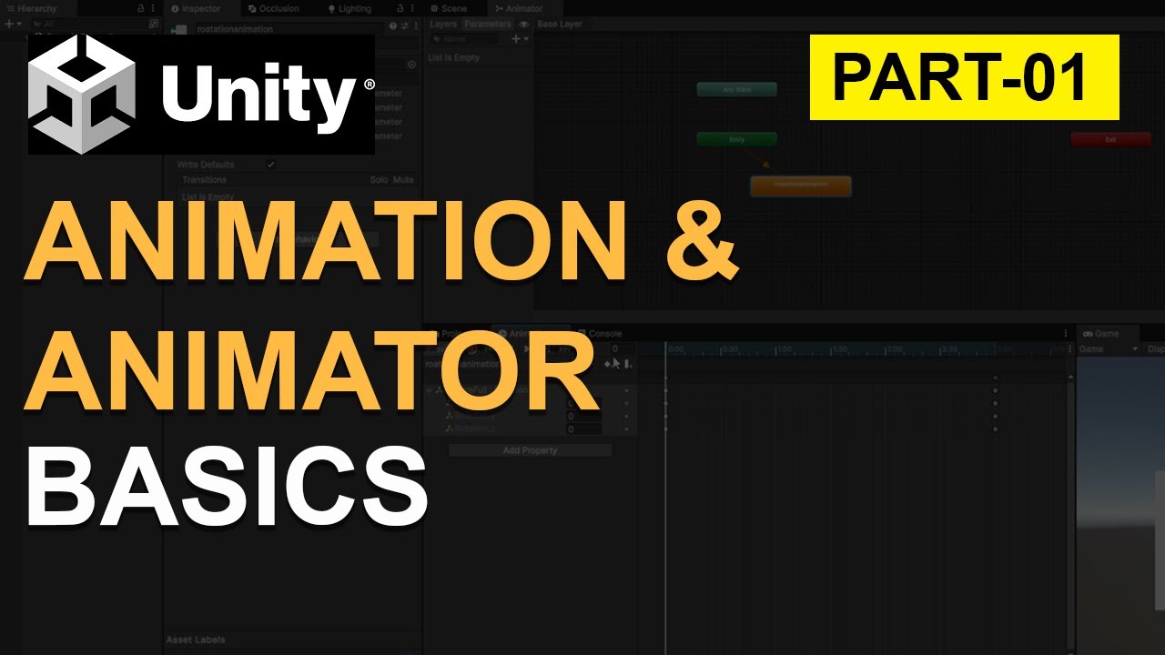 👉 Unity Animation & Animator Basics | Part 1 | Rotate Object Animation Tutorial (Hindi)
