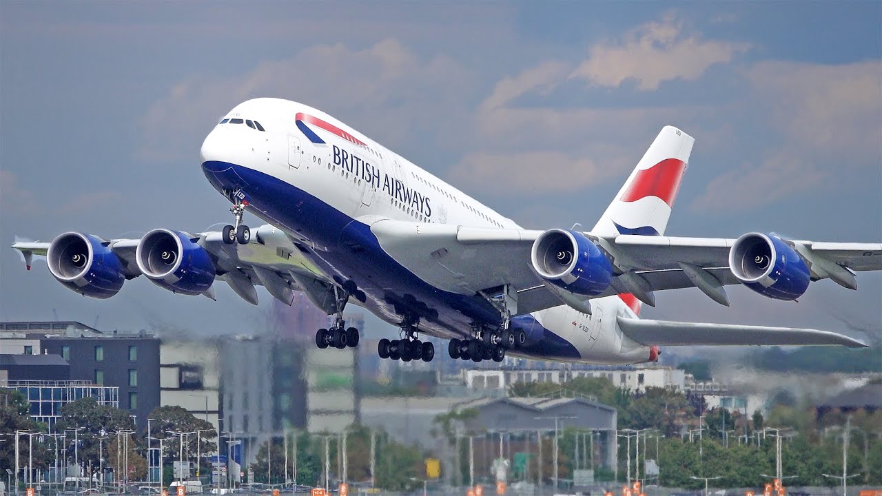 18 MINUTES of AMAZING takeoffs at LONDON HEATHROW [LHR/EGLL]