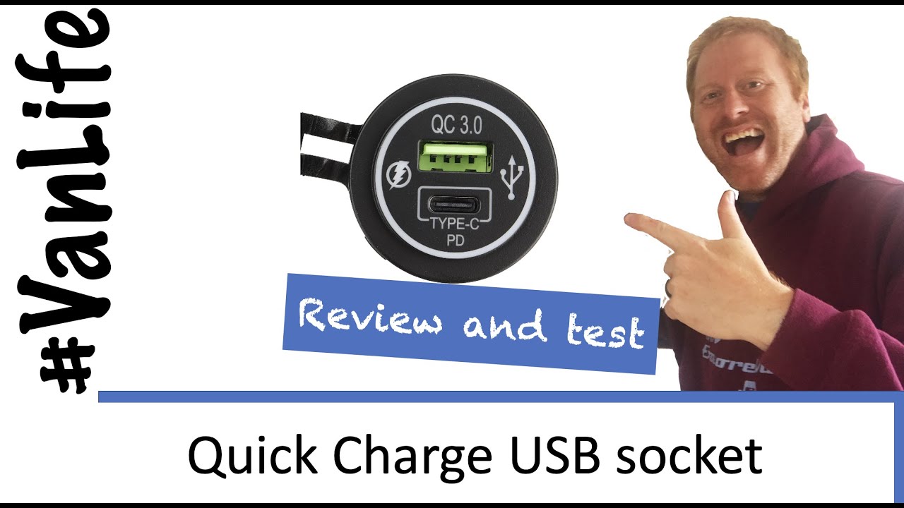 USB QC 3.0 USB-C PD 12 volt Socket - Campervan MacBook charging 12v - Quick  Charge 