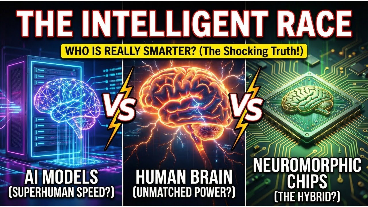 AI Models vs Human Brain vs Neuromorphic Chips Comparison | The Intelligent Race