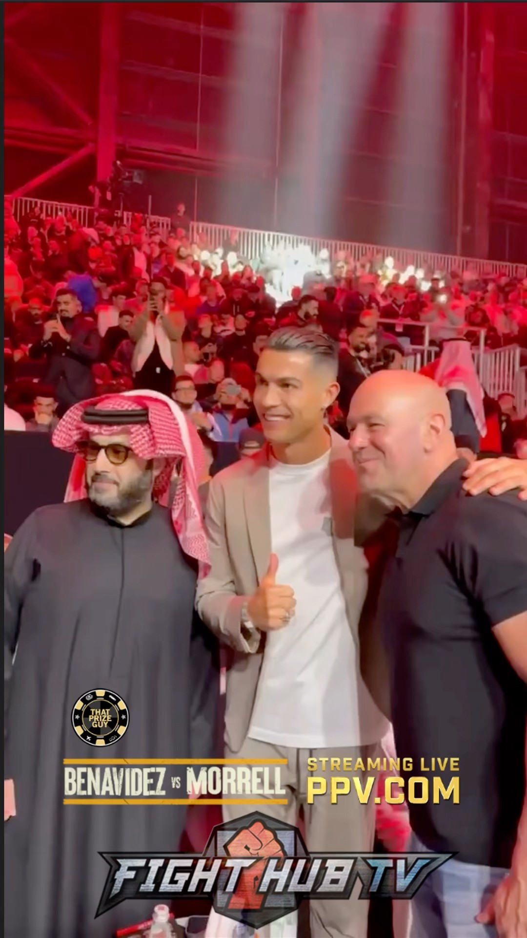 Cristiano Ronaldo MEETS Dana White and Turki Alalshikh!