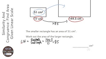 Similarity And Congruence: Find Area Given Linear Scale Factor (Find Larger) (Grade 7) - GCSE Maths